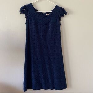Merona Cap Sleeve Lace Dress Navy Size 2